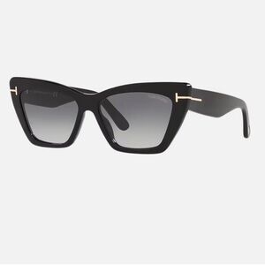 Tom Ford Black Karina Cat Eye Sunglasses